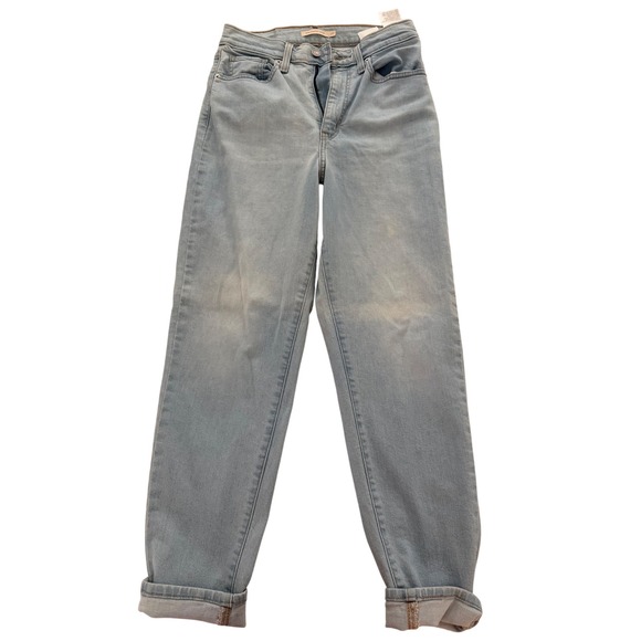 Levi's Denim - Levis High Waisted Tapered Jeans Light Wash Denim Mom Fit W27 L27 26986-0003